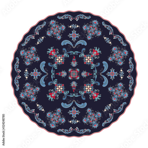 Norwegian Rosemaling design element 2