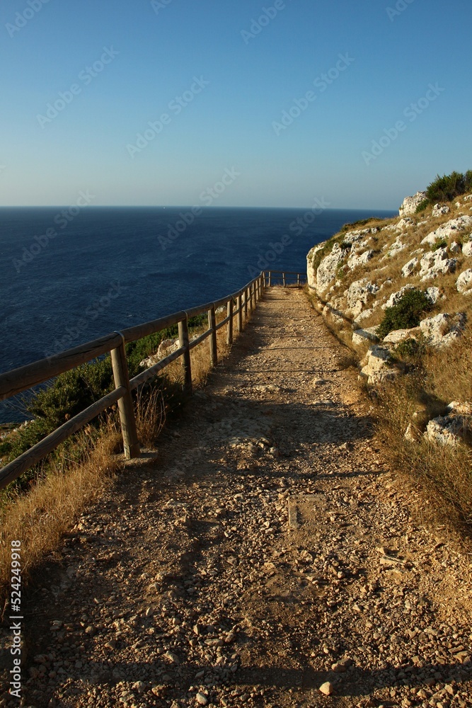 Italy, Salento: Old sea street in Otranto.