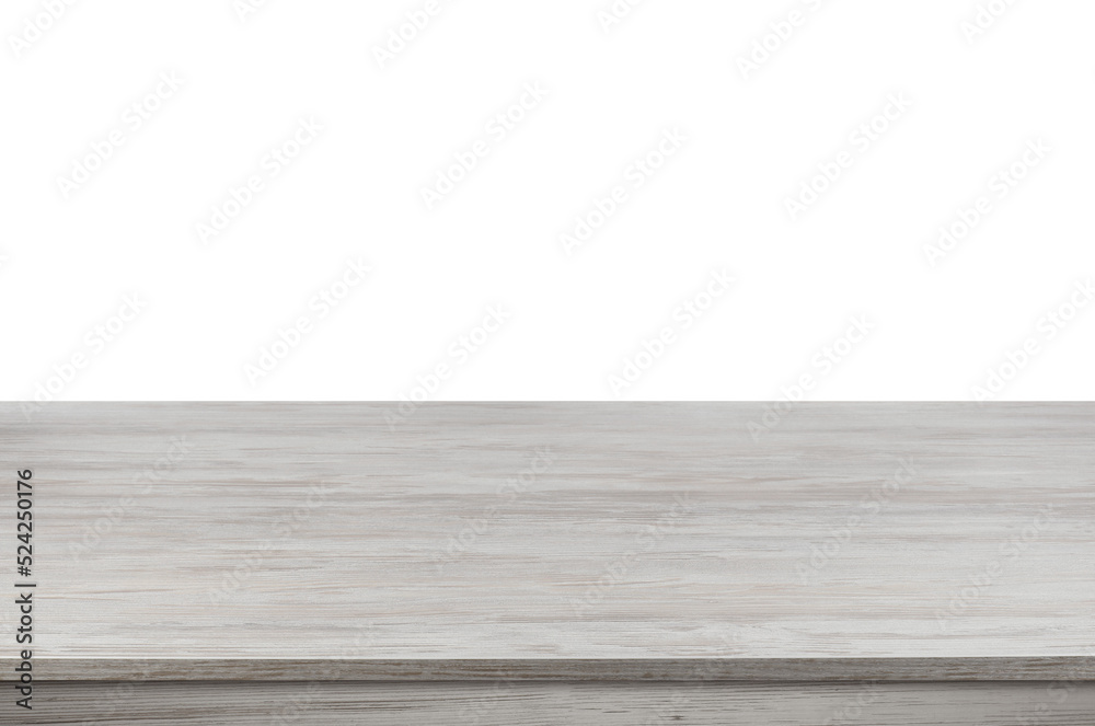 Empty wooden surface isolated on white. Mockup for design Empty wooden surface isolated on white. Mockup for design
