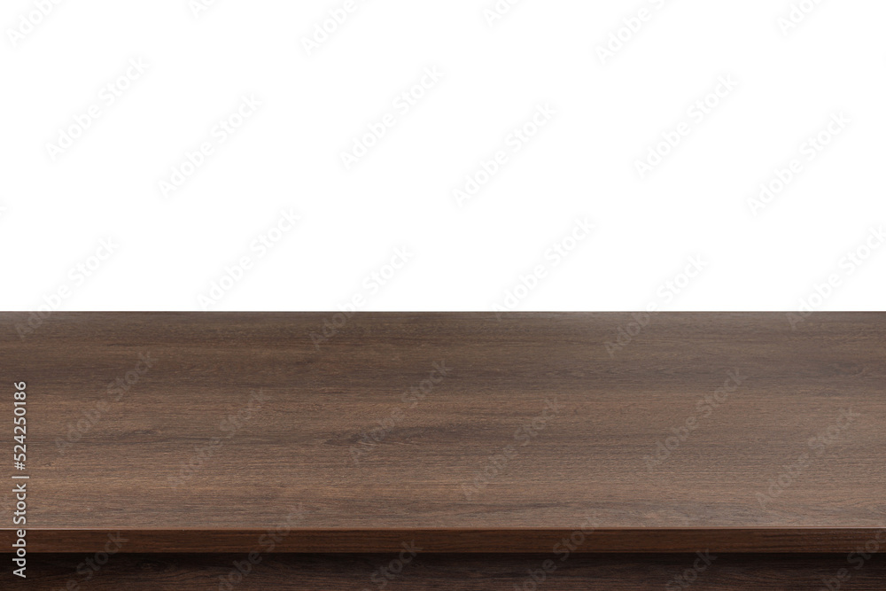 Empty wooden surface isolated on white. Mockup for design Empty wooden surface isolated on white. Mockup for design