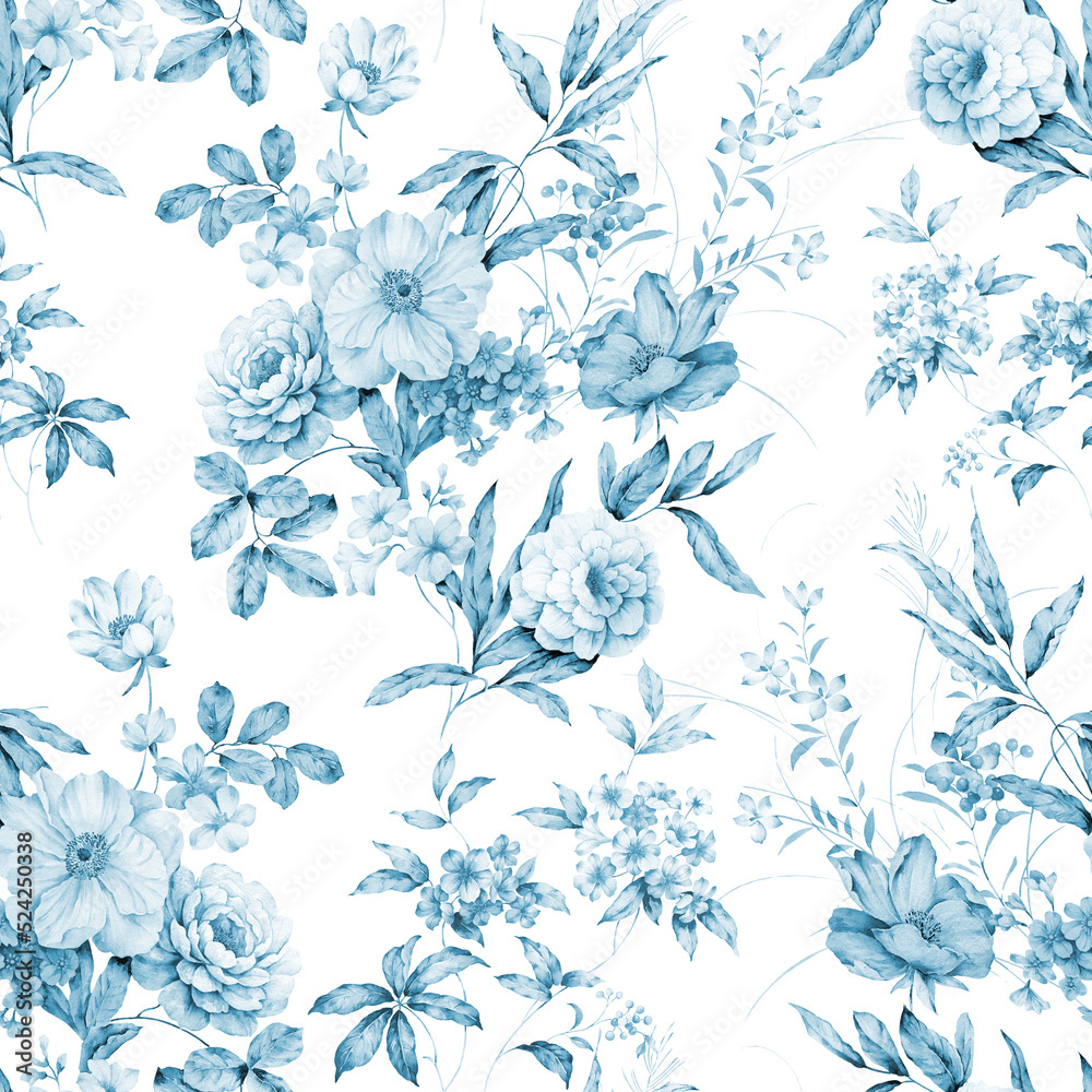 Fototapeta premium watercolor flowers illustration