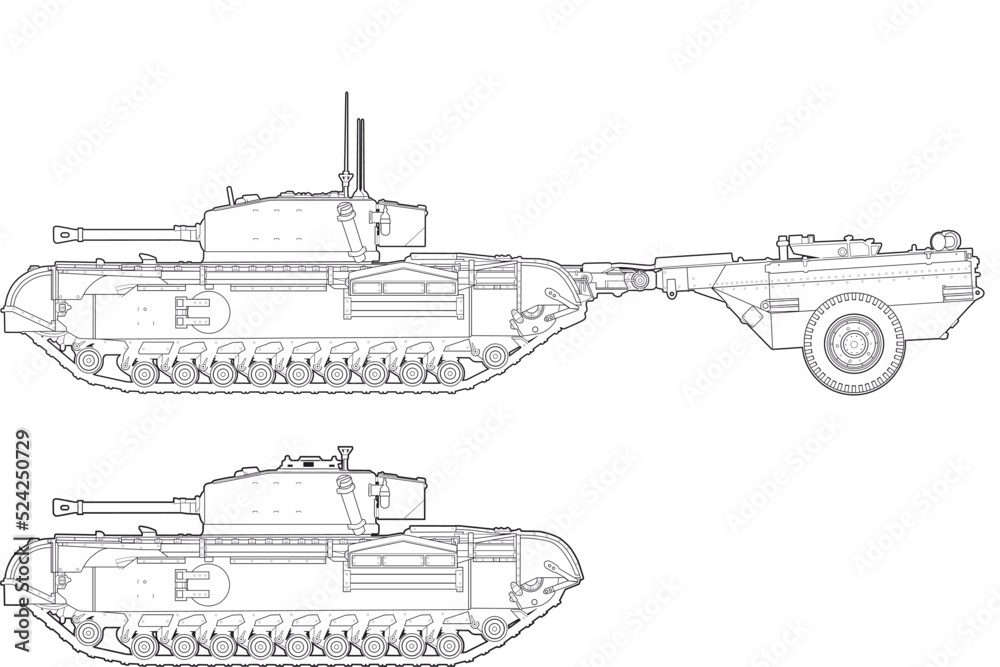British heavy tank of the Second World War Churchill Mk VII