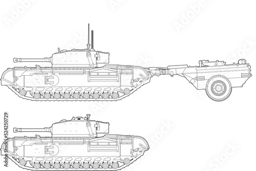 British heavy tank of the Second World War Churchill Mk VII