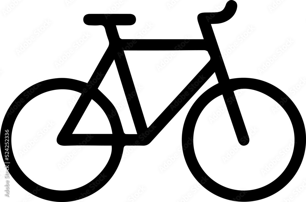 Bike. Bicycle vector icon. Concept of cycling. Go in for isolated bicycle lanes with a white background.