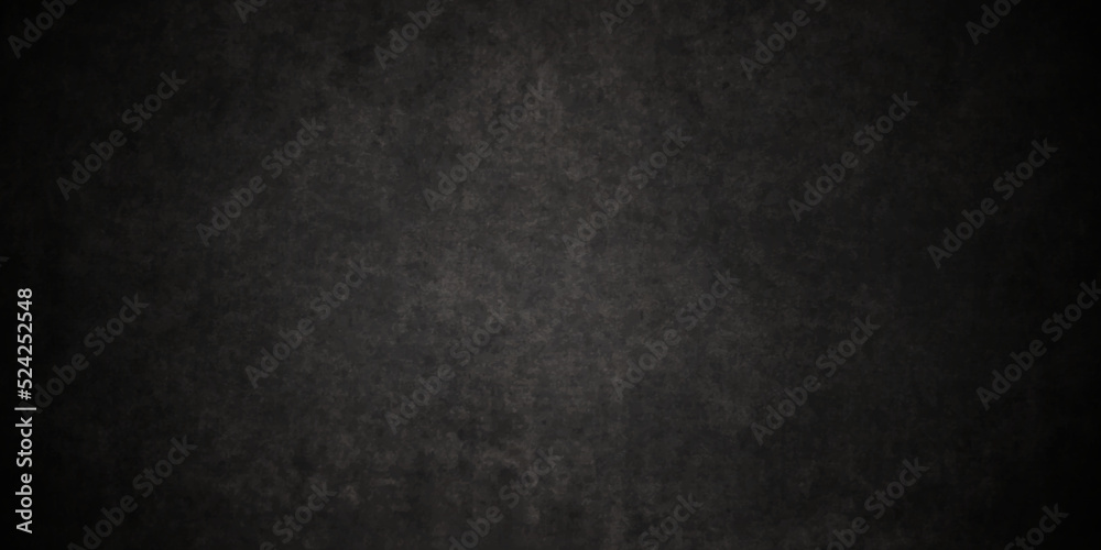 Dark Black stone concrete grunge texture background anthracite panorama. Panorama dark grey black slate background or texture.	

