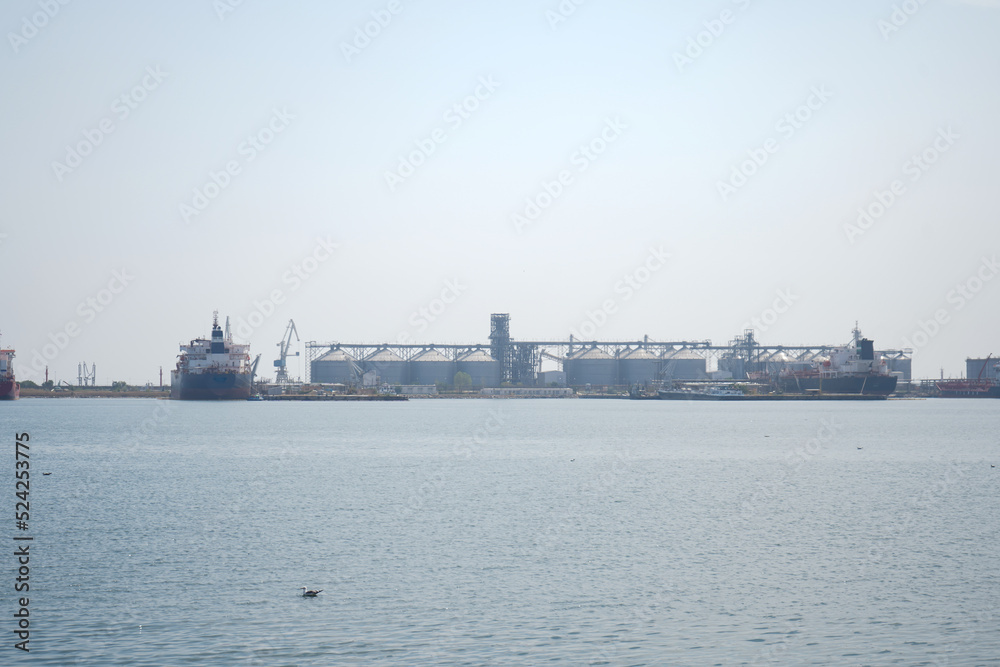 Port of Constanta in the summer of 2022. photo during the day.