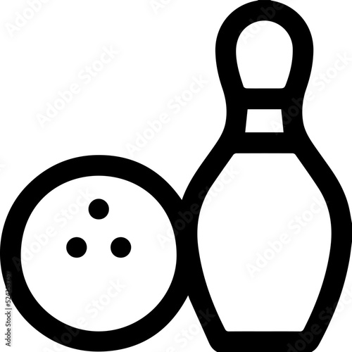 Bowling vector. Bowling pin and bowling ball. Bowling on a white background. photo
