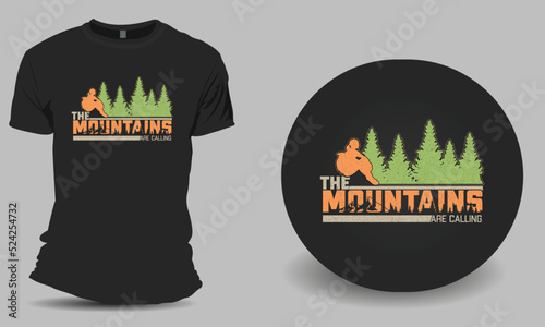 The Mountains are Calling Simple and unique T shirt design