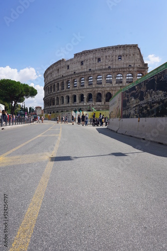 road of colosseum in italy
