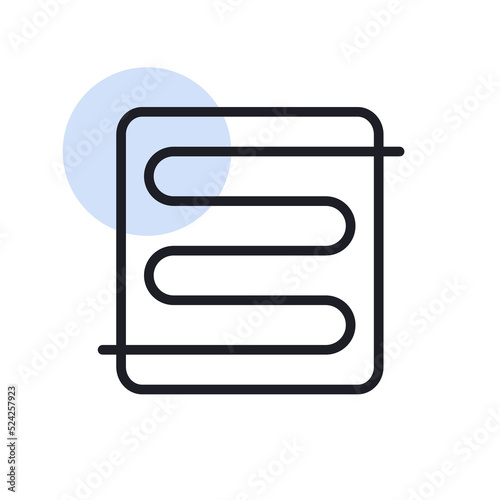 Warm floor vector icon, electric warm floor