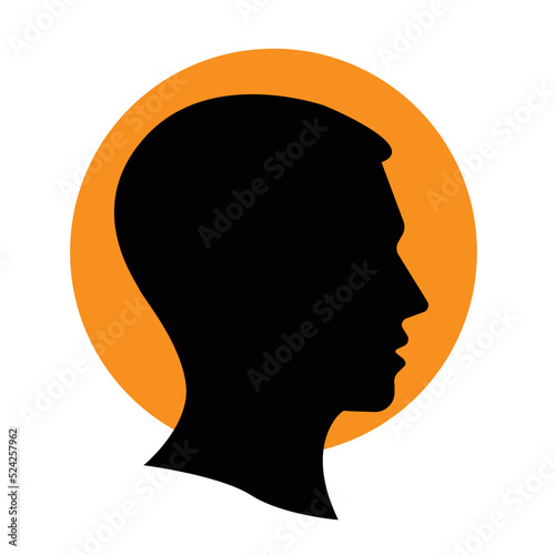 men head silhouette vector design