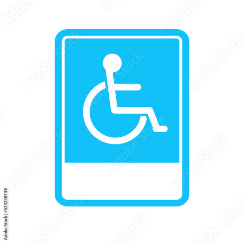 vector illustration of road signs, stairs, only for persons with disabilities.