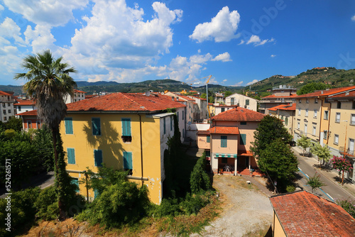 View of the Streets of Montecatini Terme on a Hot Summer Day. Tuscany, Italy.