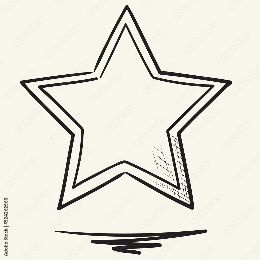 Hand drawn star illustration Hand drawn star illustration
