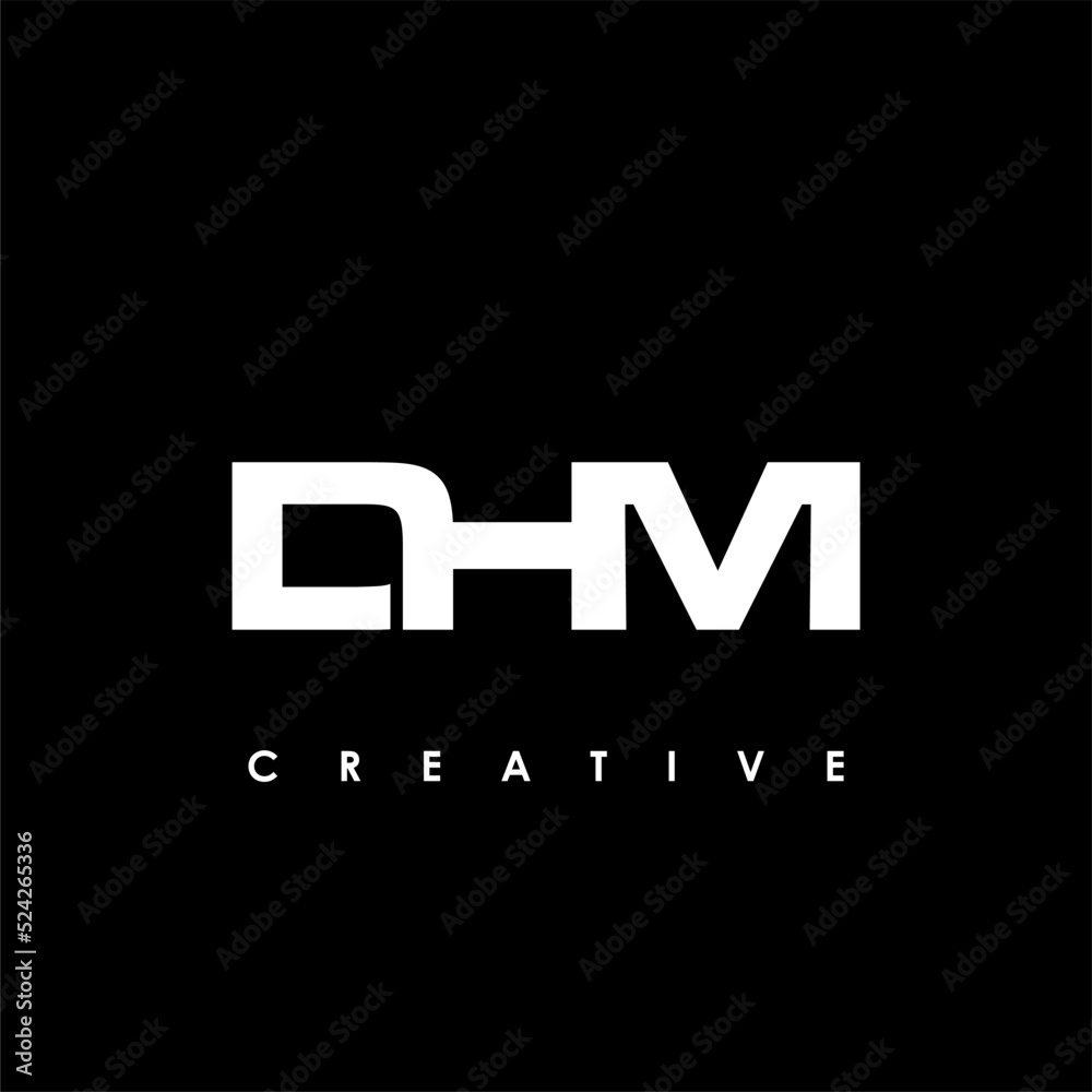 DHM Letter Initial Logo Design Template Vector Illustration
