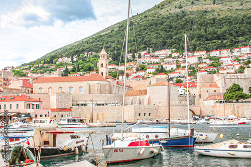  View of Dubrovnik, a city in southern Croatia fronting the Adriatic Sea, Europe