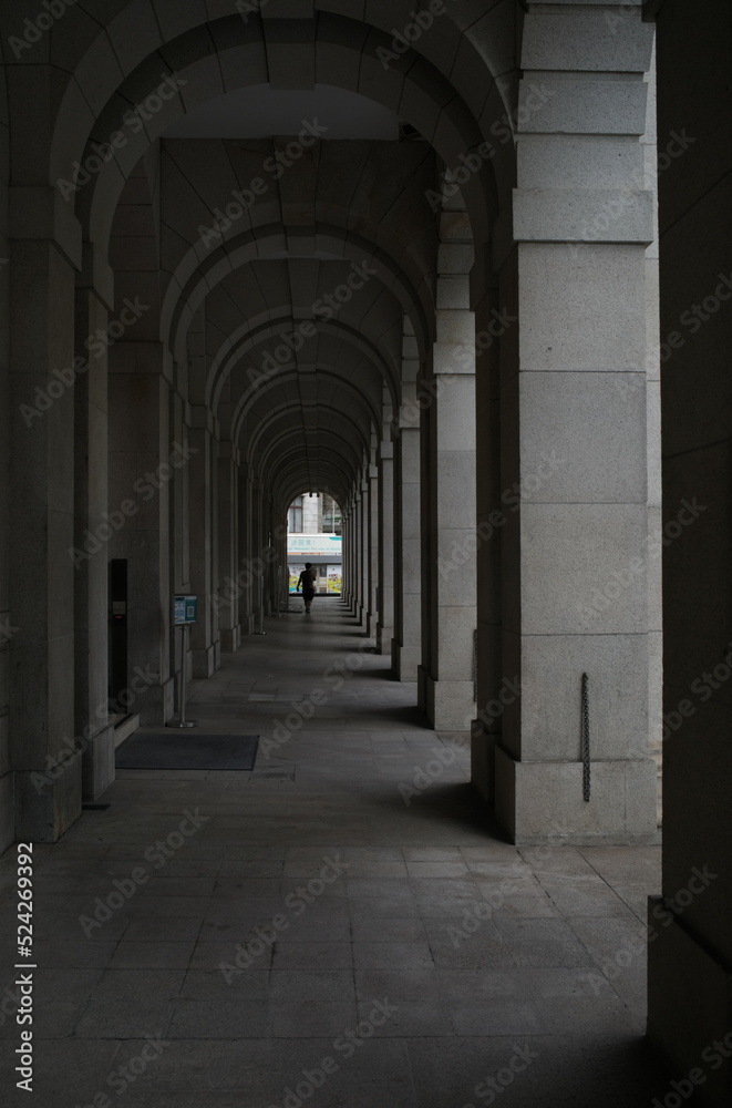 corridor in the city