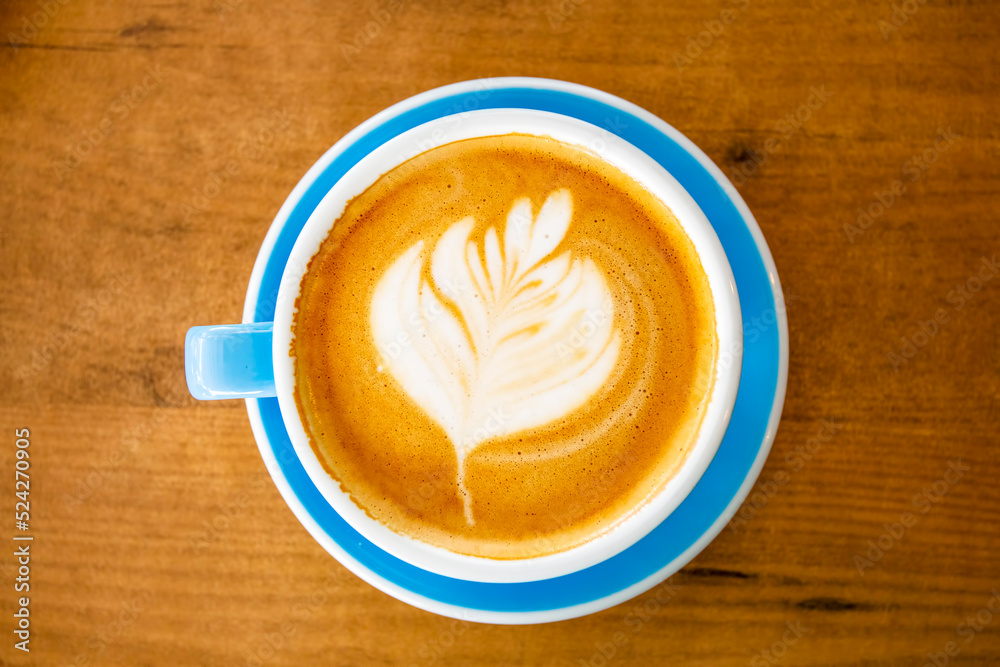 Cup of coffee with beautiful Latte art Cup of coffee with beautiful Latte art