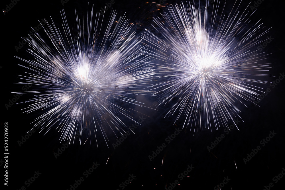 fireworks in the night sky, background for the holiday, new year, independence day,