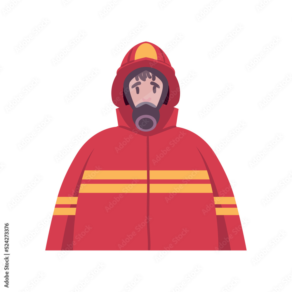 Obraz premium firefighter with mask icon