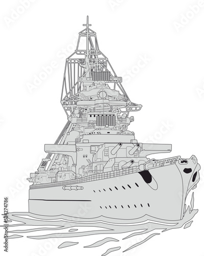 German battleship of the Second World War Bismarck Fototapet