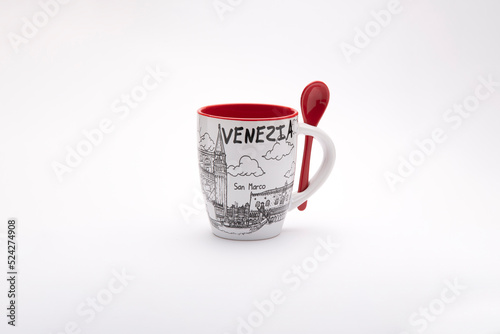 Beautiful souvenir cup from Venice Italy. Cup with the inscription Venice San Marco (central square)