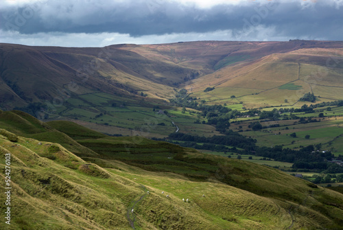 Sun and cloud in the Derbyshire Peaks