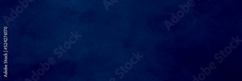 Grunge blue concrete wall panorama view abstract Background
