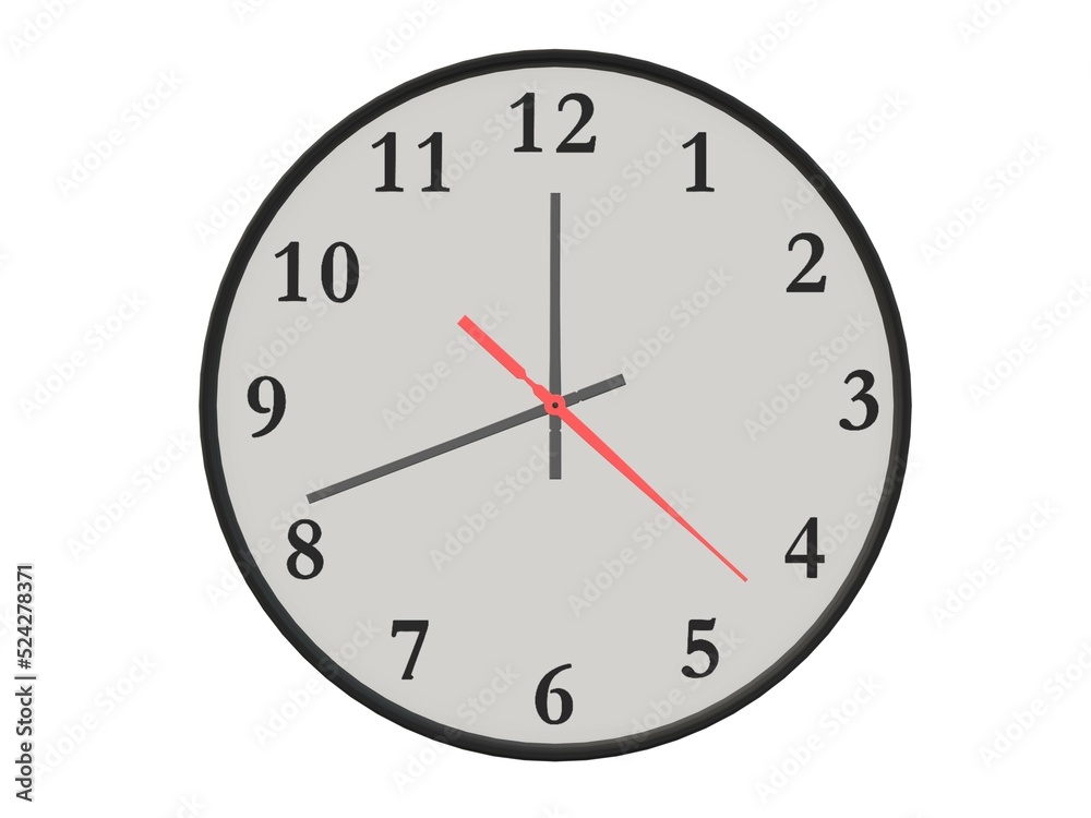 Clock illustration isolated on white background Clock illustration isolated on white background