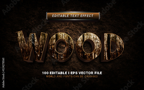 Fototapeta Naklejka Na Ścianę i Meble -  wood text effect