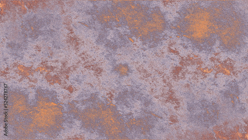 Background of painted rusty sheet of iron sheet. Old rusty metal texture. Art paint blots background. Beautiful grunge with dots. Space for text.  © Aquarium