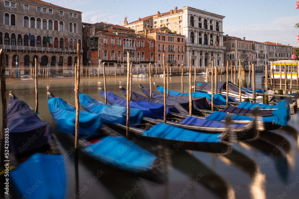 classic Venice scene with canals, boats and historic architecture classic Venice scene with canals, boats and historic architecture