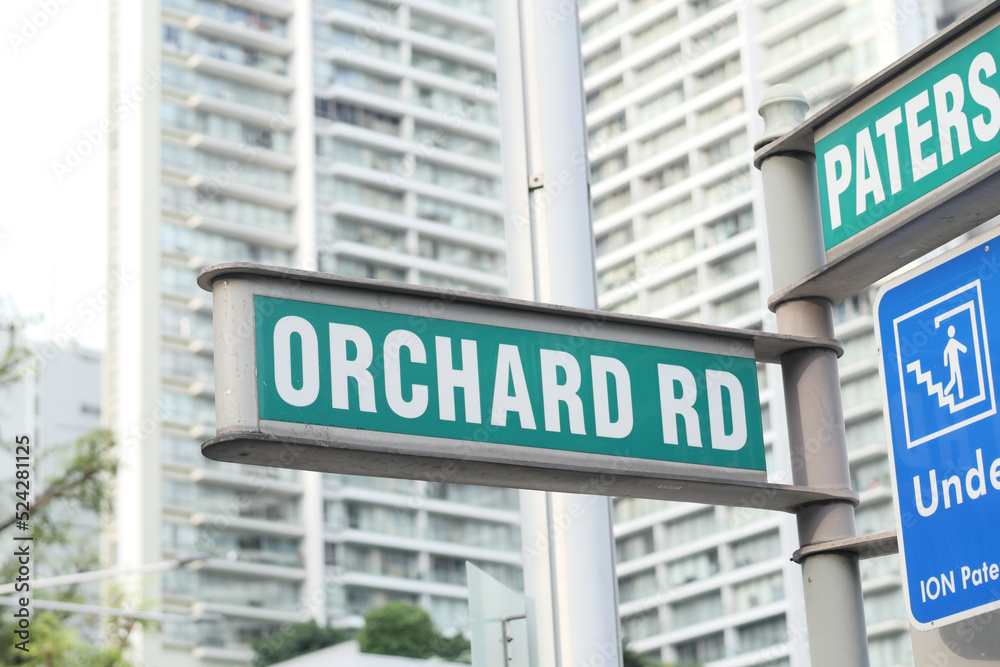 orchad road sing and buildings orchad road sing and buildings