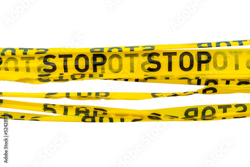 Barrier tape for no entry at an construction site or crime zone photo