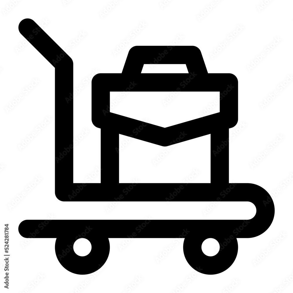 Hotel Trolley Icon Illustration Hotel Trolley Icon Illustration