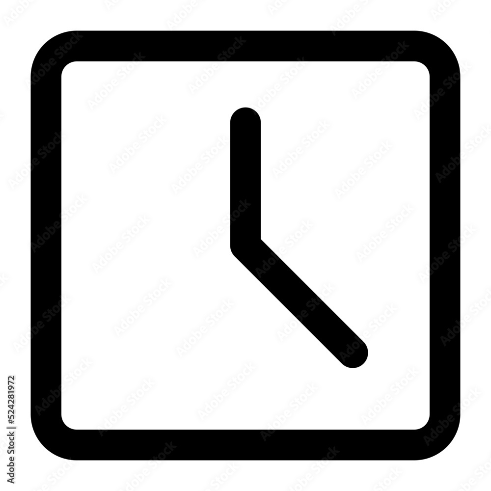 Wall Clock Icon Illustration Wall Clock Icon Illustration