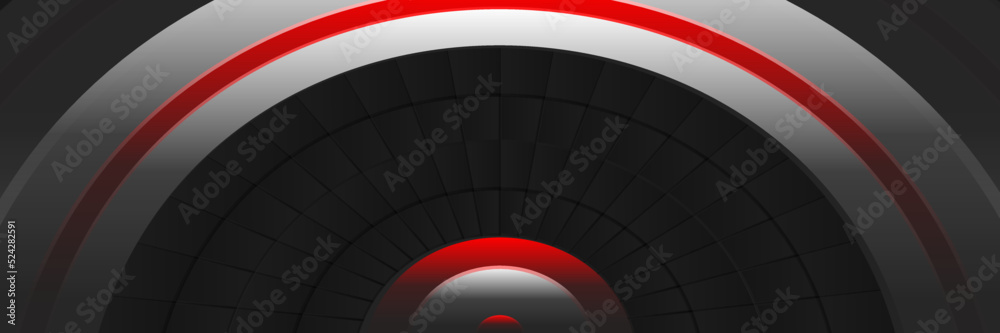 Obraz premium Futuristic black red and grey background vector design