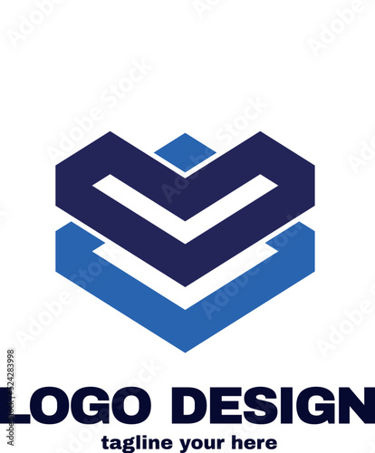 modern and simple design concept logo with simple and gradient color template logo for company vector file eps 10