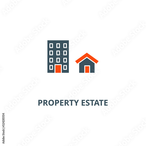 Property estate icon vector illustration concept isolated on white background used for web and mobile