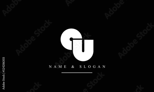 UC, CU, U, C abstract letters logo monogram