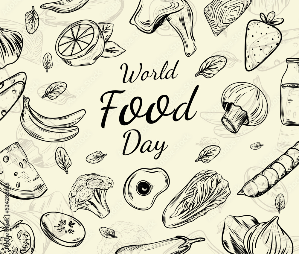 world eating day sketch, sharp brush pattern with abstract shadow concept world eating day sketch, sharp brush pattern with abstract shadow concept