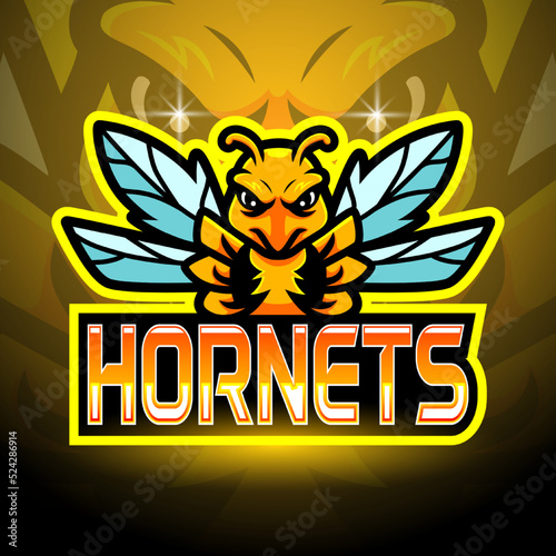 Hornets mascot esport logo design