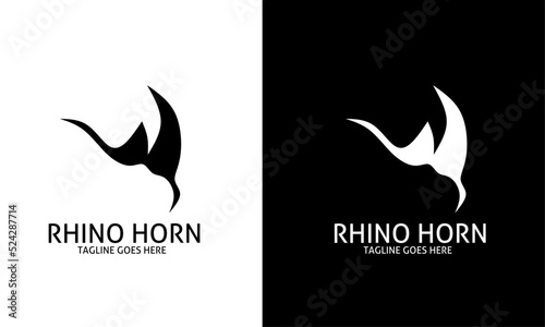 Illustration vector graphic of logo template rhino horn perfect for you identity brand