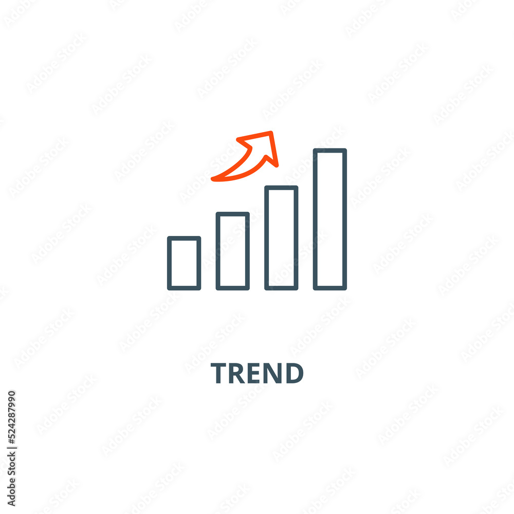 Trend icon vector illustration concept isolated on white background used for web and mobile