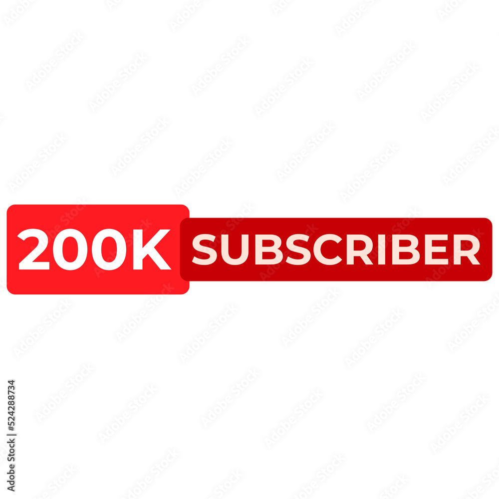 THANK YOU 200K SUBSCRIBER CELEBRATION TEMPLATE DESIGN BANNER ART VECTOR GOOD FOR SOCIAL MEDIA, CARD , POSTER