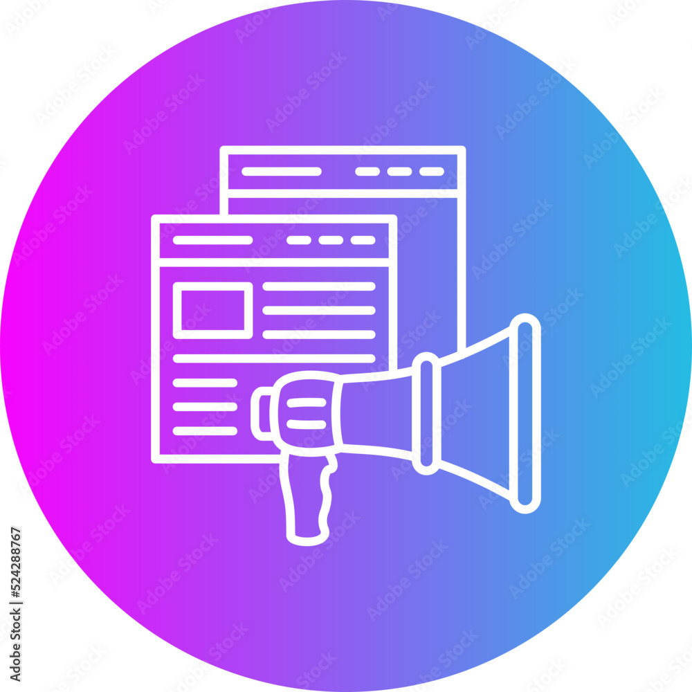 Promote Gradient Circle Line Inverted Icon Promote Gradient Circle Line Inverted Icon