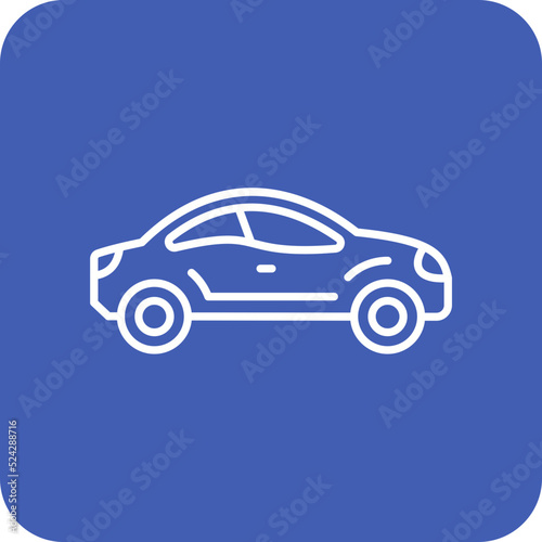 New Car Multicolor Round Corner Line Inverted Icon