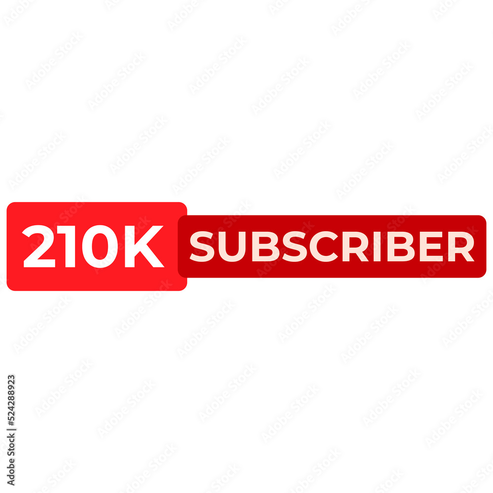 THANK YOU 210K SUBSCRIBER CELEBRATION TEMPLATE DESIGN BANNER ART VECTOR GOOD FOR SOCIAL MEDIA, CARD , POSTER