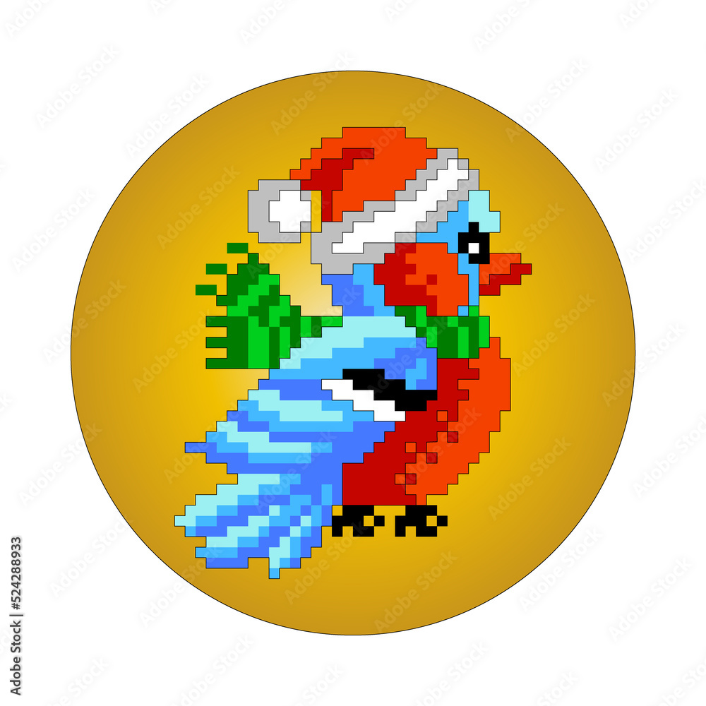Winter bird - snigir. Pixel image. Design element. eps 10 Winter bird - snigir. Pixel image. Design element. eps 10