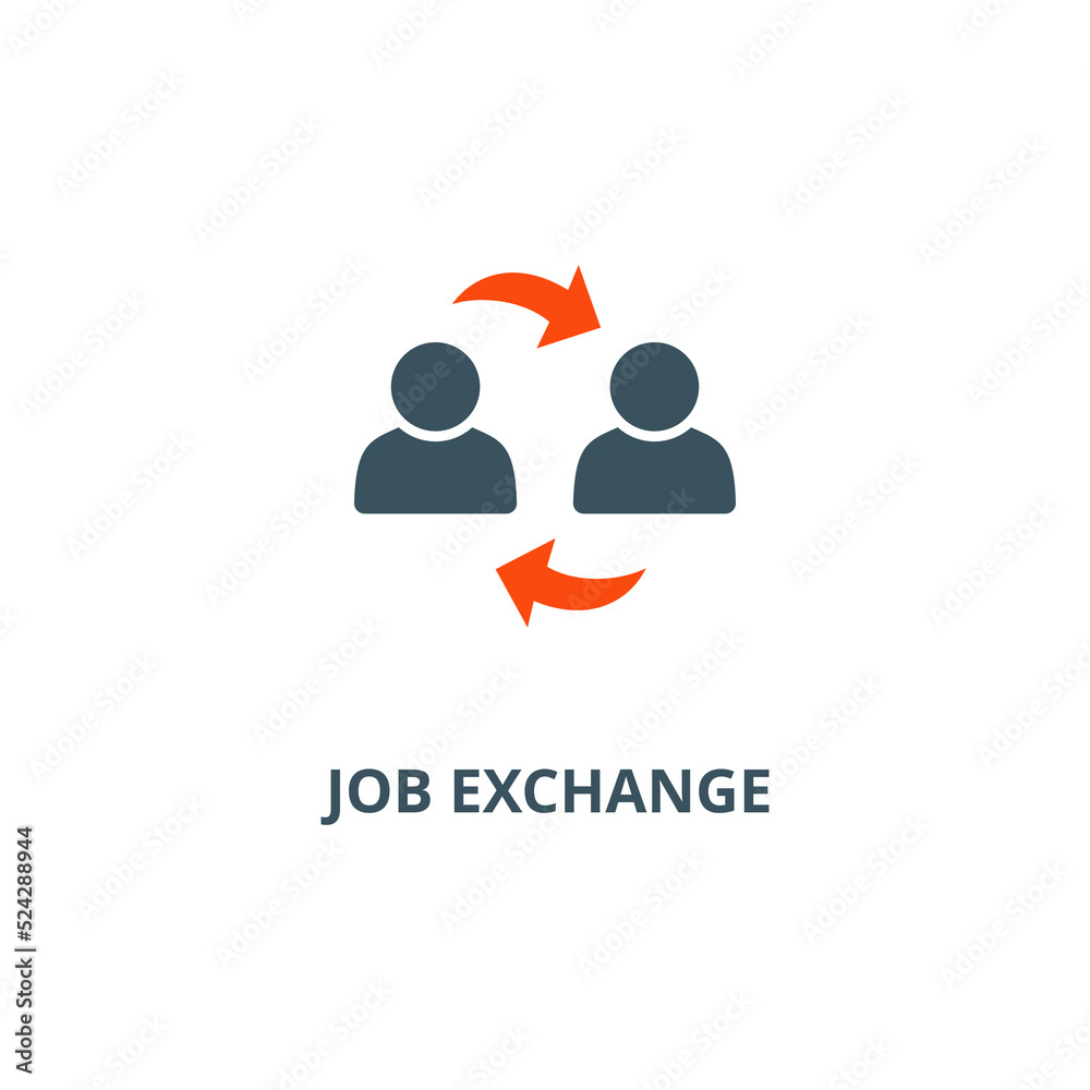 Job exchange icon vector illustration concept isolated on white background used for web and mobile Job exchange icon vector illustration concept isolated on white background used for web and mobile